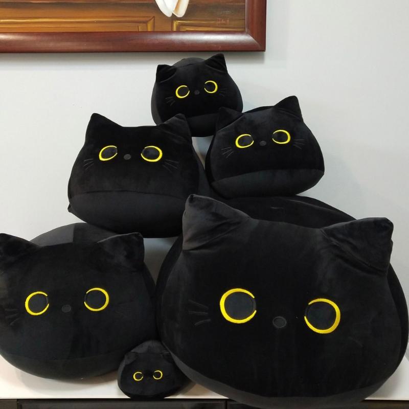 Cartoon Cat Throw Pillow Cute Animal Party Background Decoration Supplies for Children Girl Boys Birthday Party