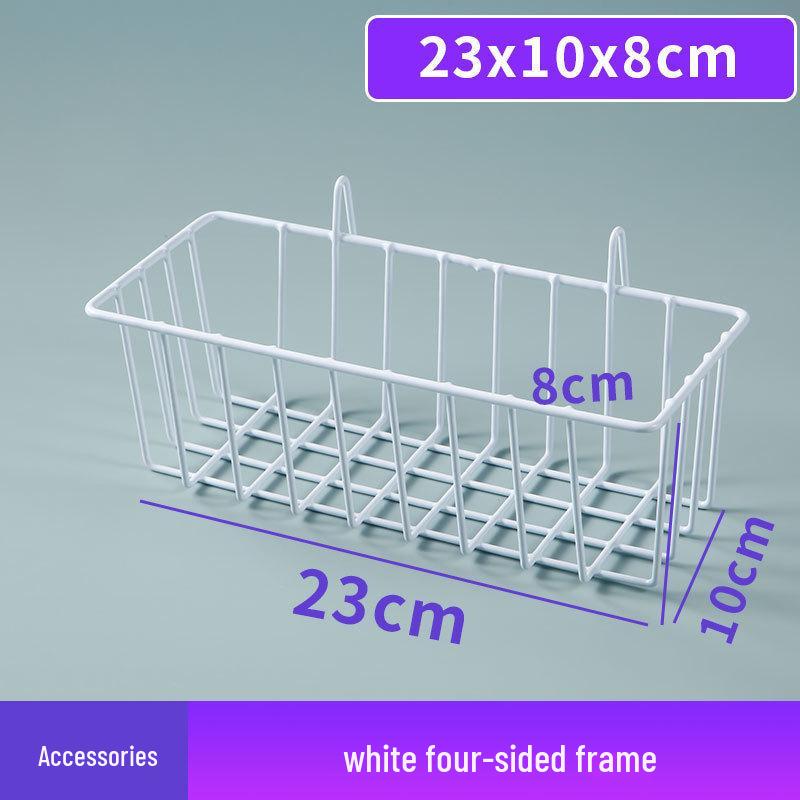 White Wire Grid Mesh Display Rack for Storage & Photos