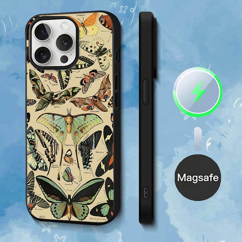 

Insects And Bugs Phone Case For iPhone 17,16,15,14,13,12,11,Pro,Max,Plus,Mini,SE4,E Magnetic Magsafe Wireless Charging iPhone15plus