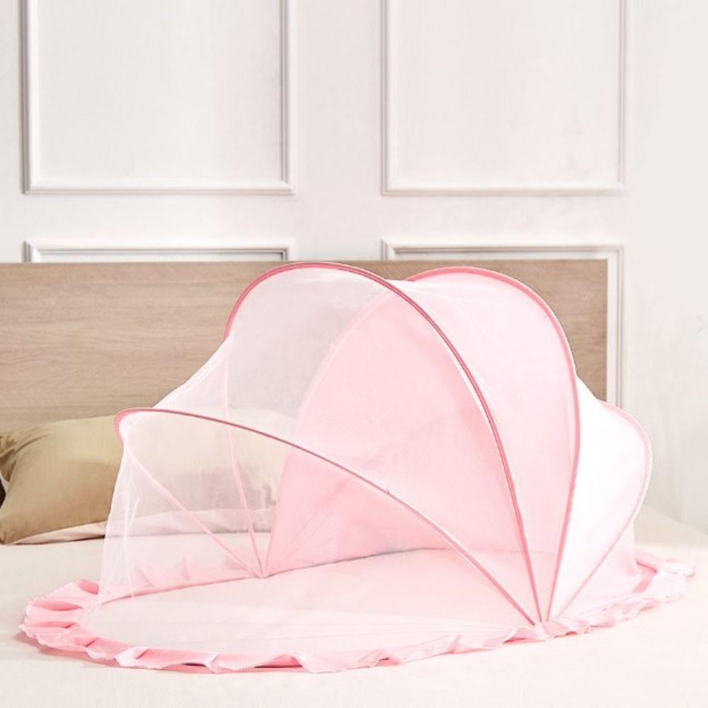 Breathable Crib Net Polyester Foldable Bed Net Bedding Infant Mosquito Nets Summer