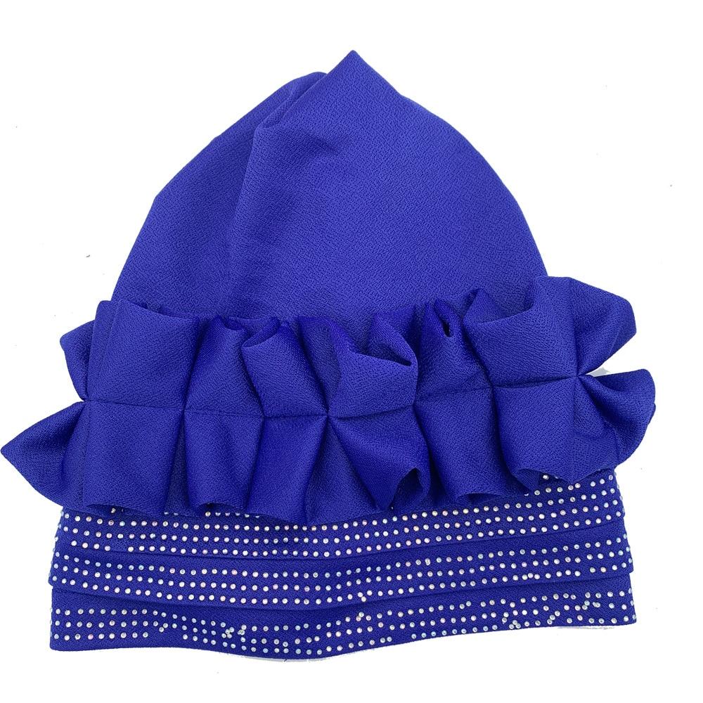 Shiny Diamonds Flower Turban Hat