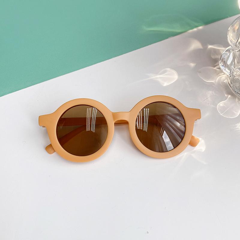 Boy Girl Cute Cartoon Bear Shape Fashion Round Sunglasses Children Vintage Sunglasses UV Protection Classic Kids Eyewear