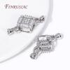 18K Gold Plated Inlay Zircon Square Connector Lock For Pearl Necklace Making,High Quality Beads End Cap Clasp Fastener