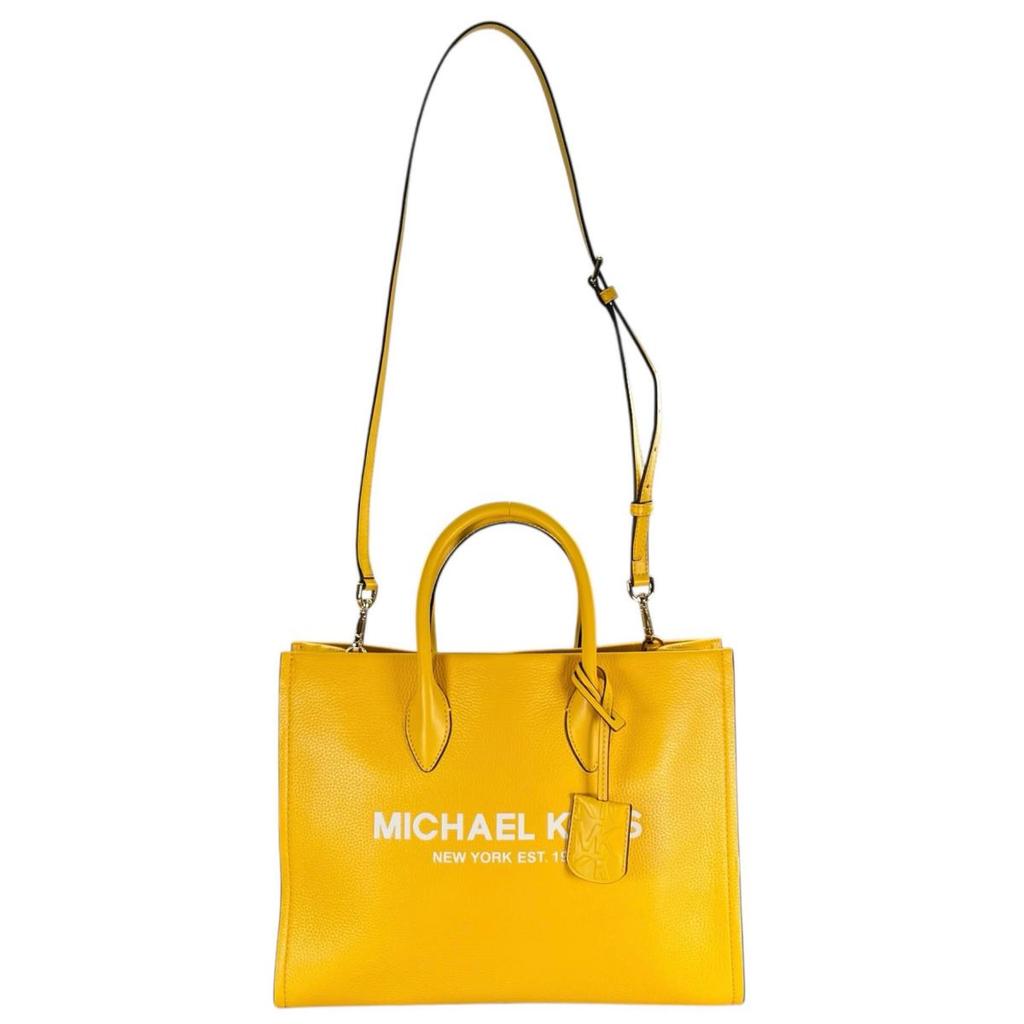 Michael Kors Shoulder Bag Handbag Cowhide Yellow Women Used