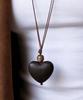 Tatiana Black Heart Leather String Long Necklace Nz2535