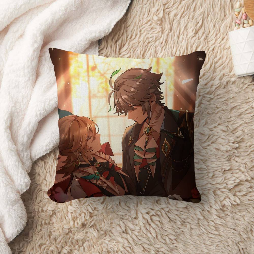 Genshin Impact Kaveh Alhaitham Pillow Cover Design cushion Cover decor Holiday Decorati