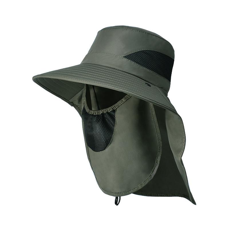 Outdoor Sun Protection Fisherman Hat With Large Brim For Men And Hiking Enthusiasts