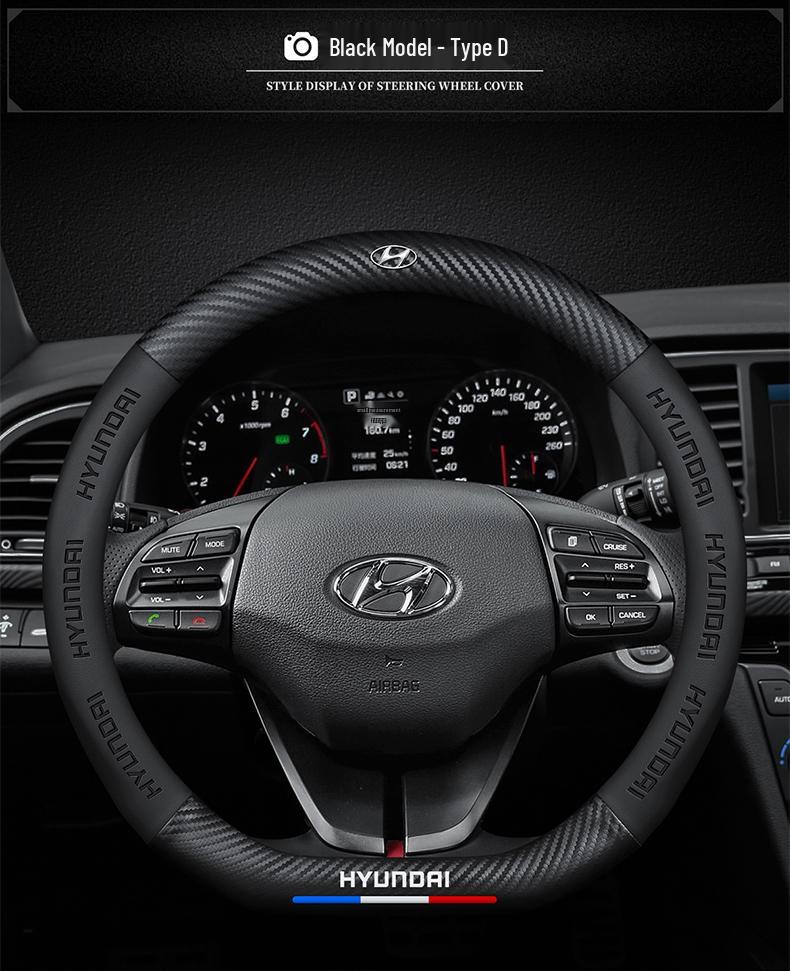 All-Season Anti-Slip Steering Wheel Cover for 16-19 Hyundai Elantra