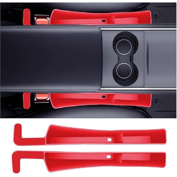 Car Seat Gap Filler Organizer 2 Pack, Gap Filler Organizer For Car, Between Seats And The Console To Stop The Small Items From Dropping (Black)