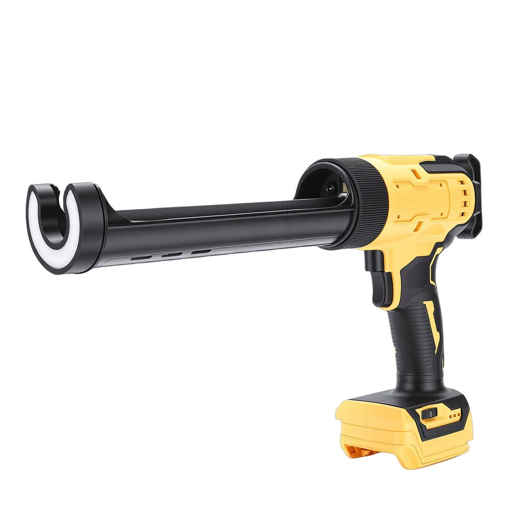 Cordless Caulking Gun 6 Adjustable Speeds Battery Powered Electric Caulk Gun With LED Light for Window Door Bathtub Pipe