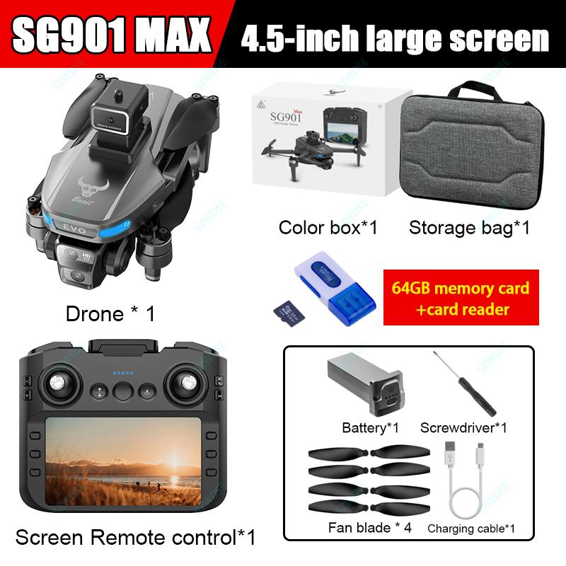 LYZRC SG901 MAX GPS  Large Screen Drone Professional 8K Camera Aerial FPV Brushless Obstacle Avoiding RC Folding Quadrotor Toy