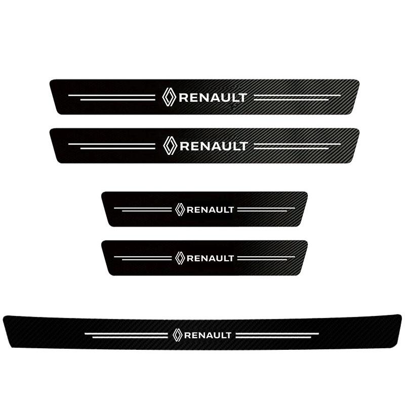 Car Styling Threshold Strip Carbon Fiber Sticker Door Sill Protector Accessories For Renault Clio Megane Logan Duster RS SS1