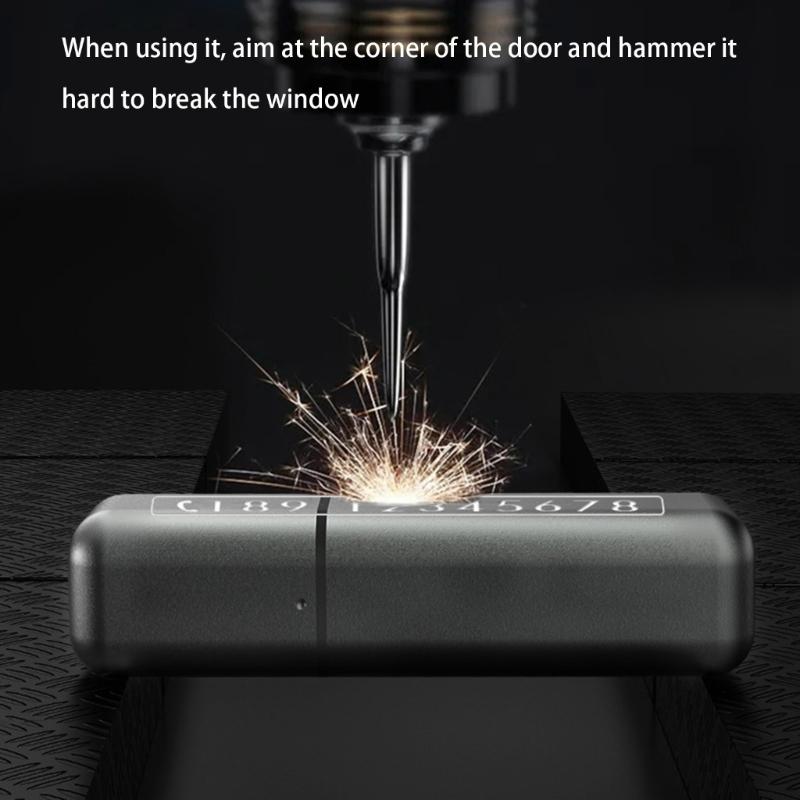 Multipurpose Emergency Escape Tools For Automobiles With Window Breaker And Static Eliminators Keychain