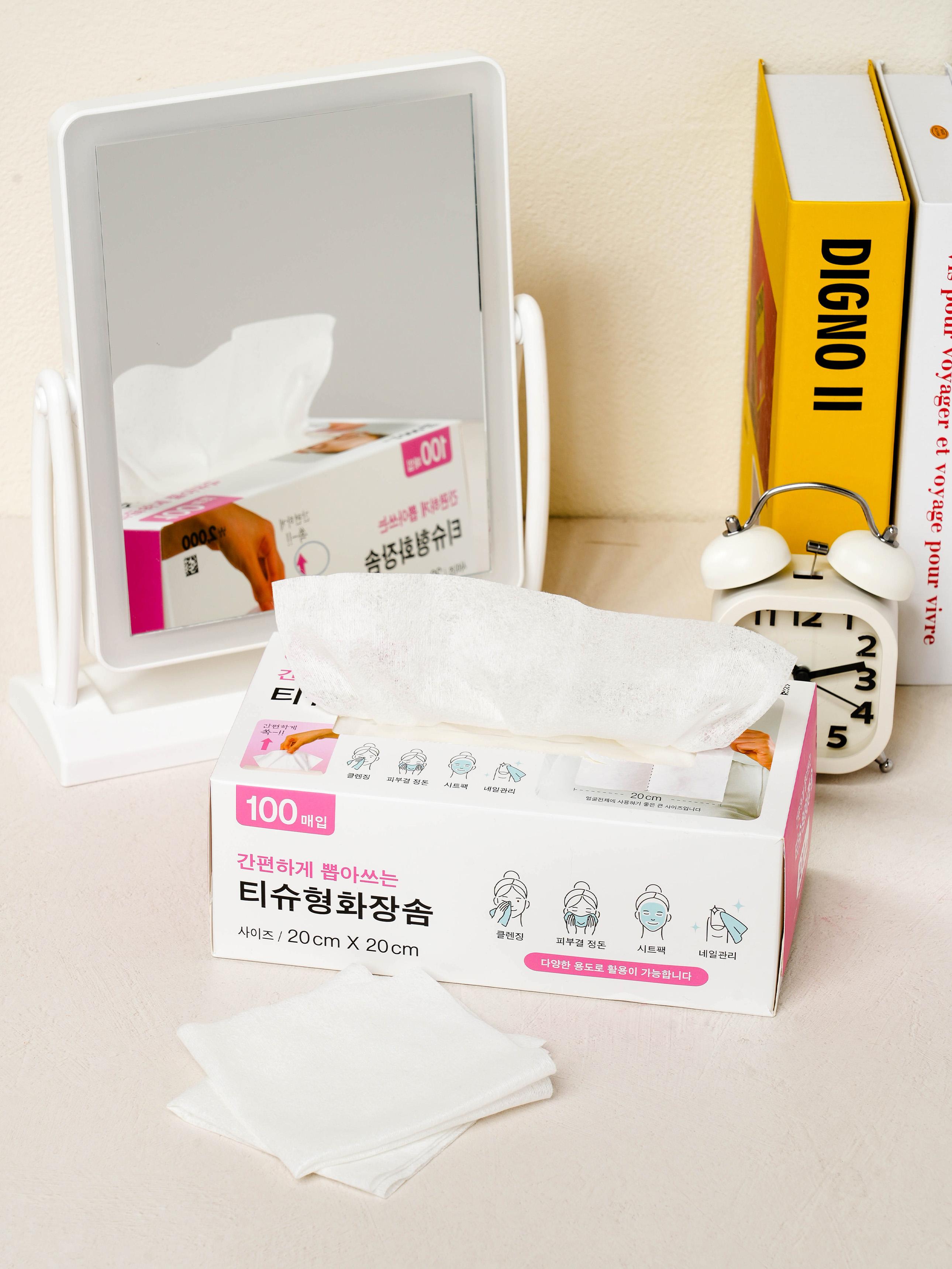 Soft Facial Cotton Pads, Tissue Style, 100 Count 1ea