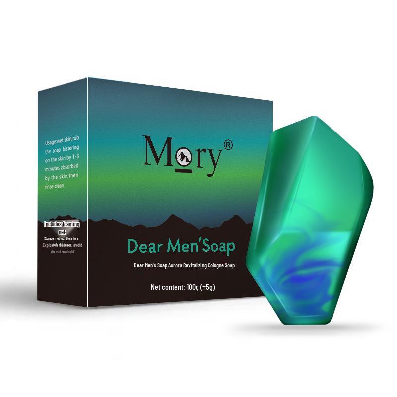 

Aurora Dual-Color Men s Cologne Soap - Authentic Mite-Removing, Moisturizing, Oil-Control Handmade Soap