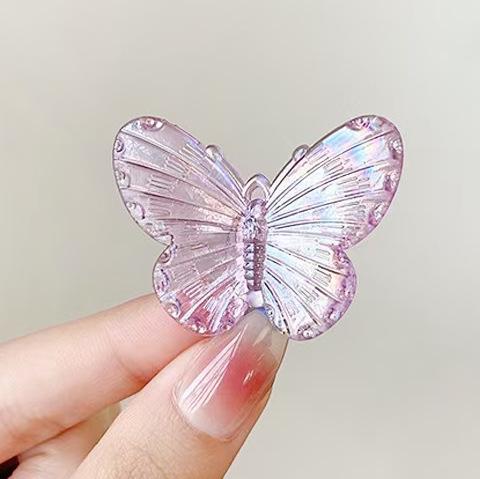 10pcs Blue Transparent Butterfly Hairpin One Size розовый