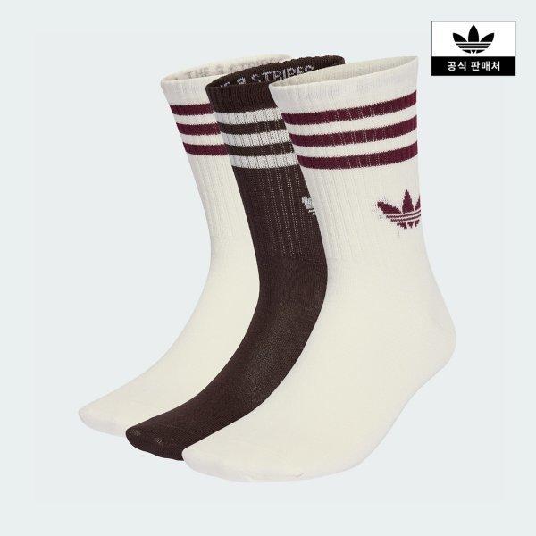 New Originals 3 Stripe Crew Socks 3 Pack Jv7401jv7402jv74...