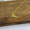 Xiaohongshu Lucky 8 Heart Necklace - Elegant Women's Pendant Clavicle Chain
