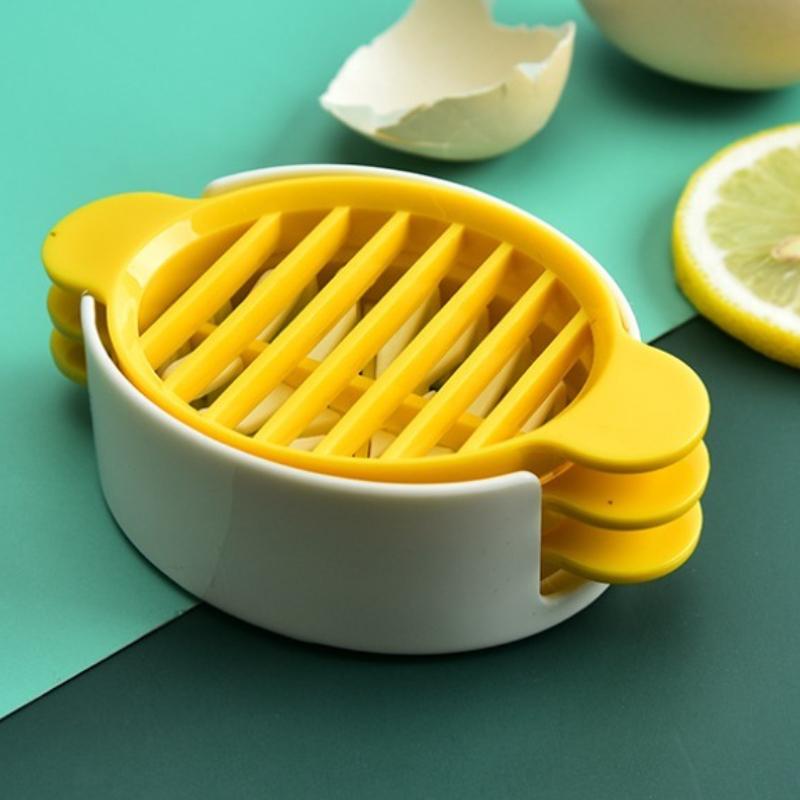2pcs Multifunction Plastic Egg Slicer for Mushroom Kiwi Tomato Handheld Kitchen Tool