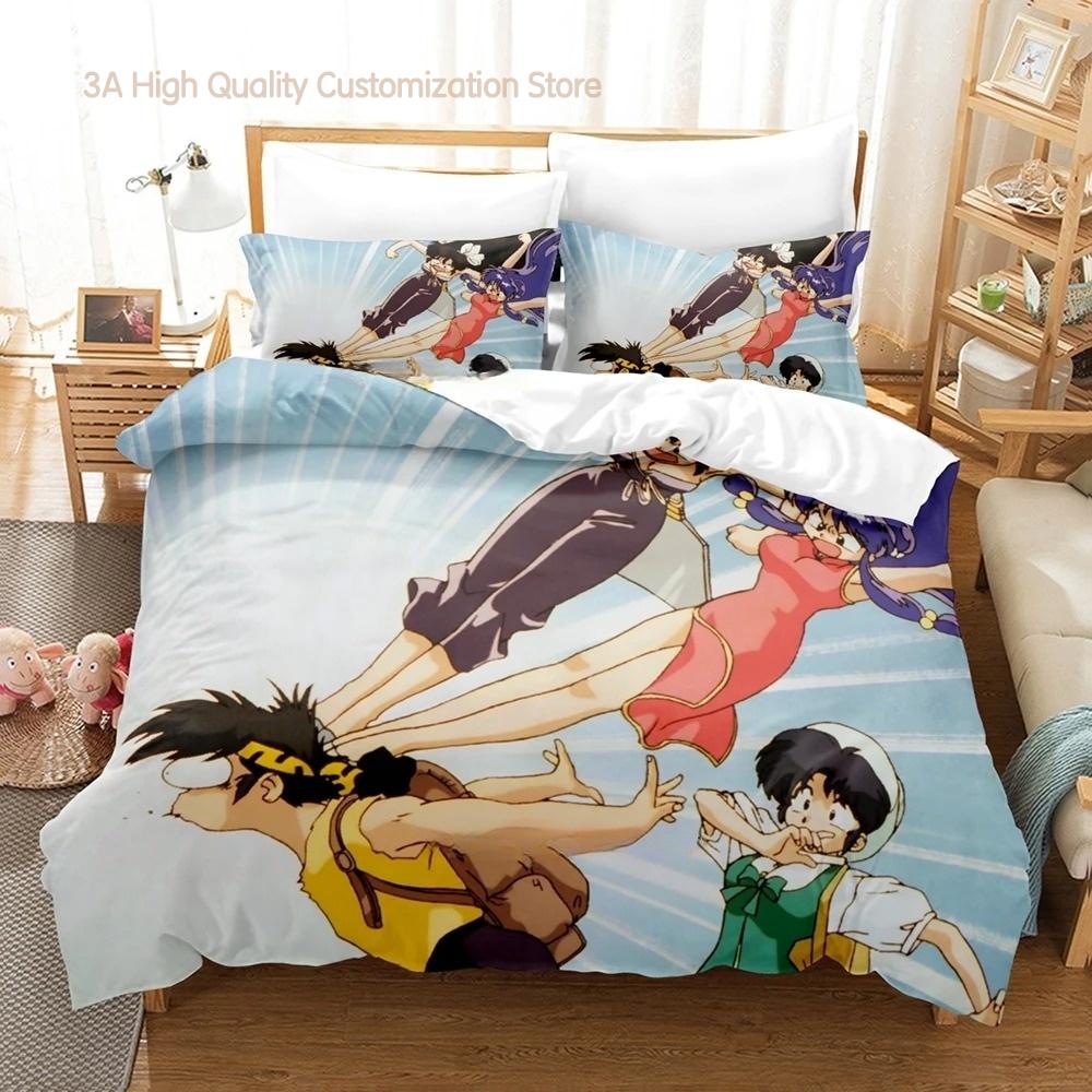 Comforter Ranma 1/2 Bedding Set Single Twin Full Queen King Size Bed Set Adult Boys Bedroom s 3D Print Anime Bed