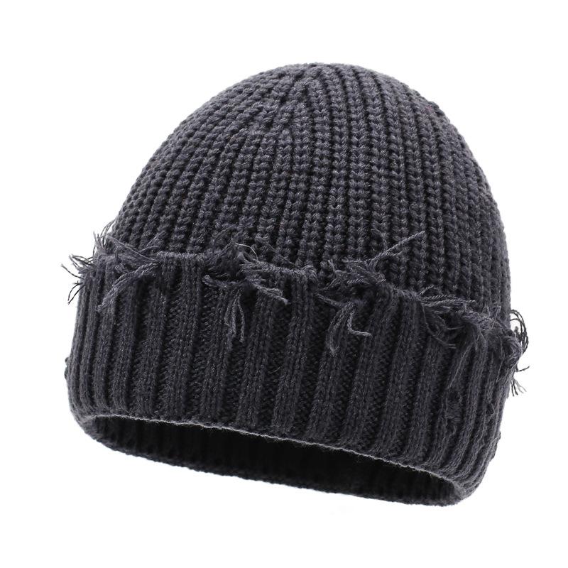 Autumn Winter Hole Knitted Warm Men Women Ear Guard Head Knitted Cap