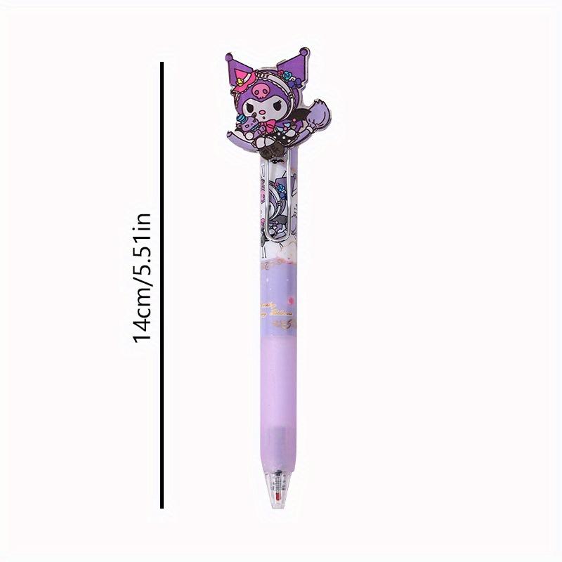 36Pcs HelloKitty Sanrio Cartoon Happy Family Acrylic Patch Press ST Head Quick Dry Neutral Pen Girl High Appearance Signing Pen 0.5mm Black, My Melody