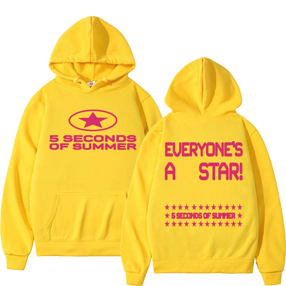 Unisex Woman's5 Seconds of Summer Everyone's A Star World Tour Hoodies Men Women Harajuku Hip Hop Street Sweatshirt Fleece Oversized Pullovers