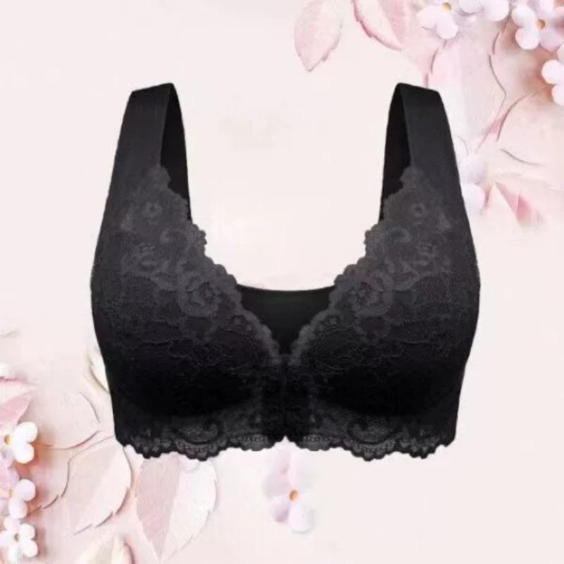 Plus Size Lace Front Closure Wirefree Women S Vest Style Bra