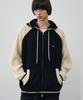 ALYSS Blended Hazzi Knit Zip-Up Hoodie [Cream Black]