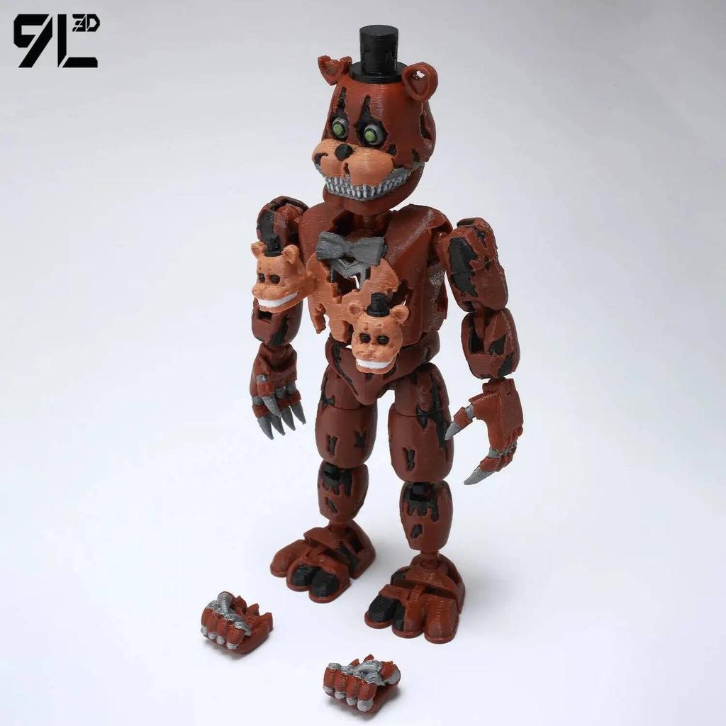 9L3D Imprimé Nightmare Freddy Titan13 FNAFs L'Harem de Minuit de l'Ours Five Nights Articulation Mobile Amovible Périphérique de Jeu Jouet pour Garçon