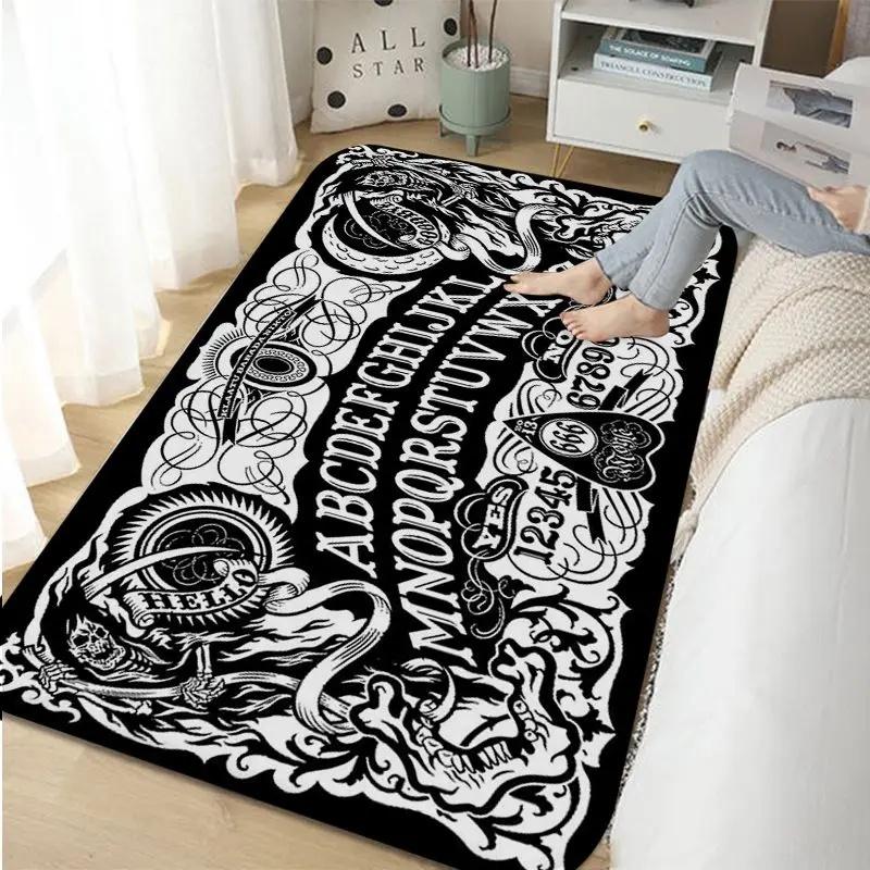 Halloween Ouija Board Indoor Long Rugs Nordic Style Home Doormat Bathroom-Toilet Mats Bedroom Toilet Rug