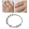 , Adjustable Rotatable Beaded Stress Rings for Girls And Women