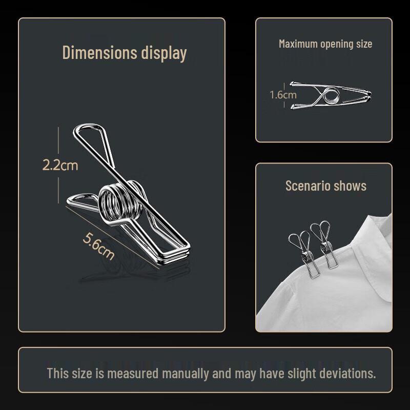 Stainless Steel Windproof Multipurpose Clips