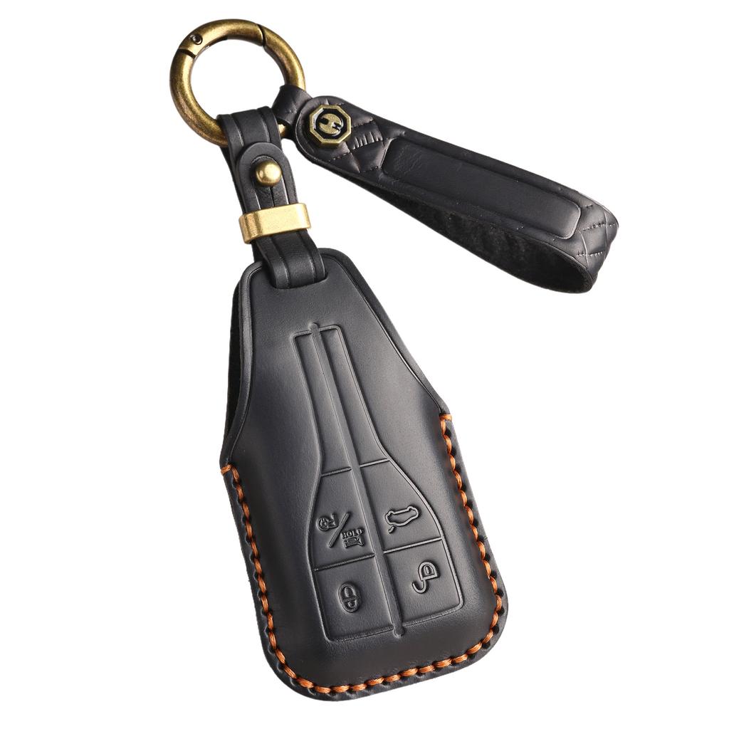 Retro Car Key Cover for Red Flag Key Bag H5 H7 H9 Hs7 HS9 Handmade Leather Key Bag