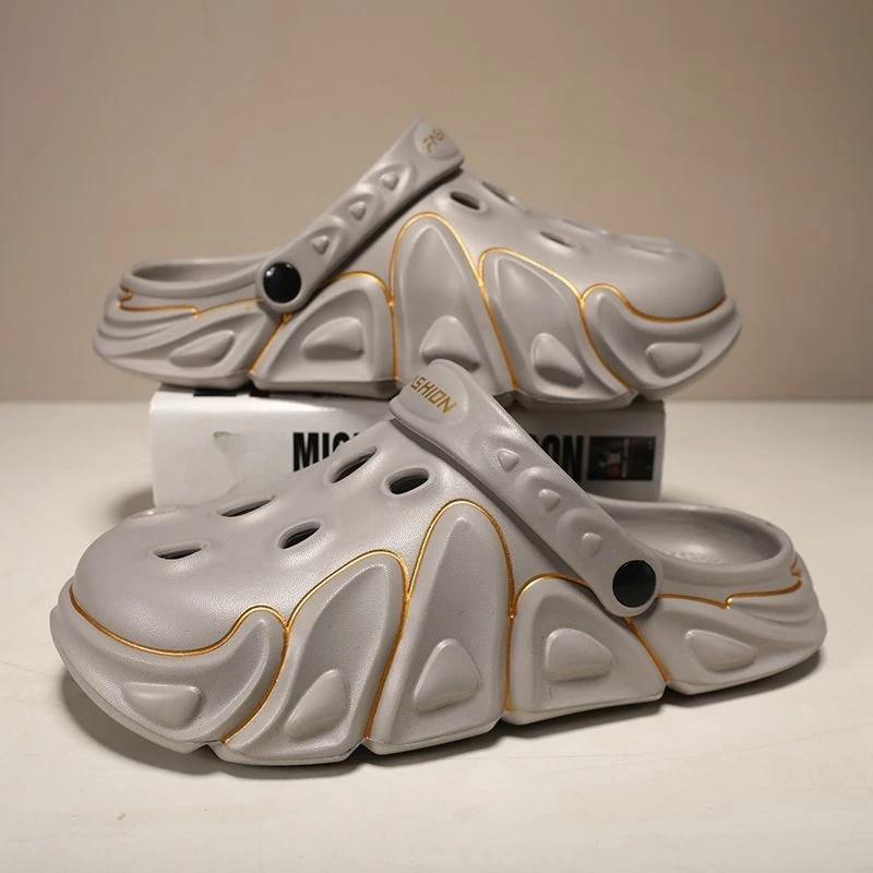 Fashion Slides Eva Beach Male Slipper Hole Trend 2025 Fun Designer Luxury High Quality Fashion Casual Elegant Y2k Comfortable Men's Shoe