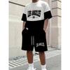 2 piece men's summer basketball training running set