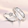 S925 Silver Couple Rings for Men & Women: Japanese & Korean Style Love Heart Matching Rings, Perfect for Proposals and Romantic Gifts.