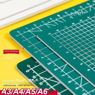 Doppelseitiges handgefertigtes Gravur-Schneidepad im Format A3/A4 – Schnittfestes Desktop-Board für Studenten und Kunstmodelle mit Maßstabversion