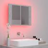 VidaXL Bathroom Cabinet with LED Mirror Concrete Grey Acrylic 804960
