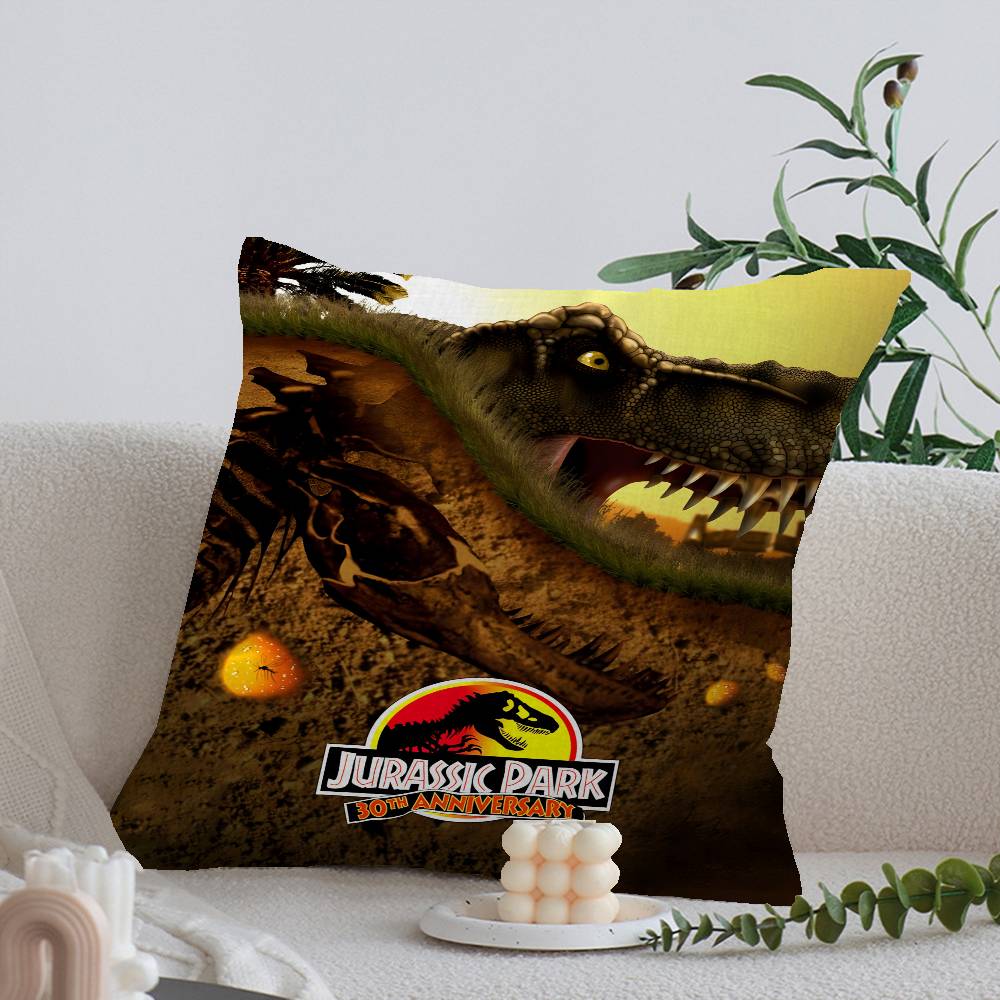 Movie Jurassic Park Dinosaur World Jurassic World Pillow Cover for Bedroom Room and Living Room Sofa Decorative Cushion Cover