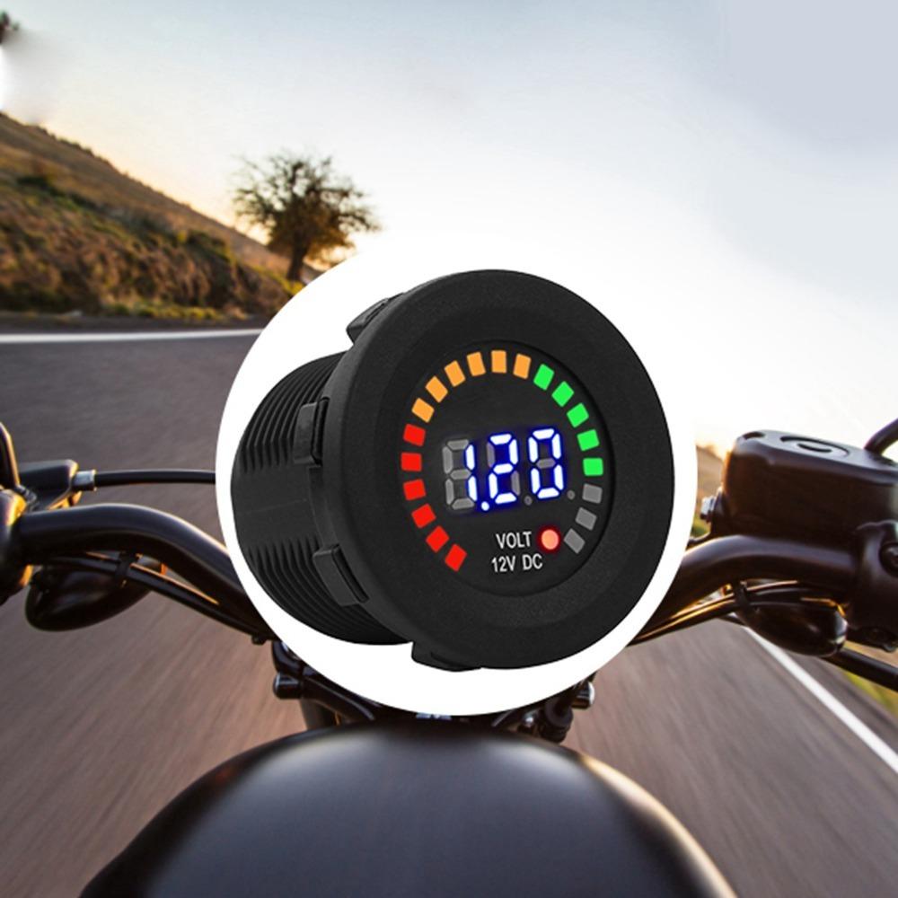 Black Digital Voltmeter Waterproof Waterproof Voltmeter New Car Battery Voltmeter  Motorcycle Car
