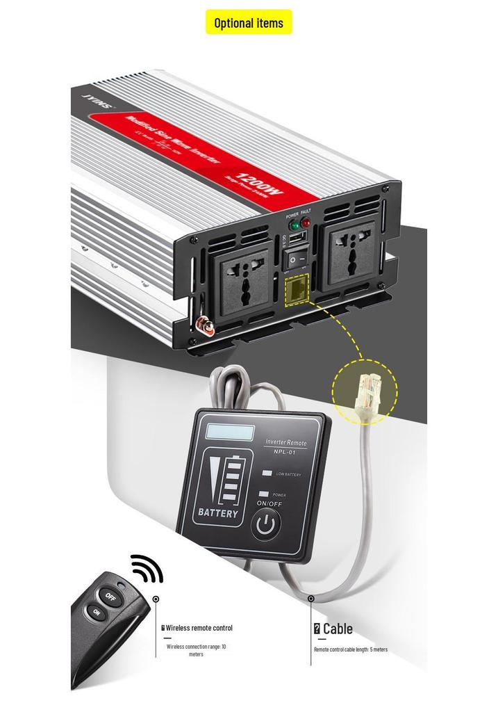 1200W Modified Sine Wave Solar Inverter for Vehicle and Home Off-grid Systems