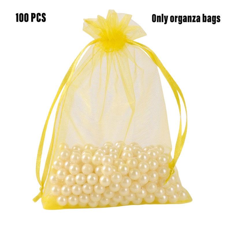 

Elegant Organza Bag In 11 Sizes Sheer And Stylish Candy Packaging For Wedding Gifts 9*7cm/3.54*2.76in