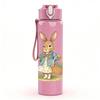 1PC Basket Easter Bunny 750ml Color Plastic Sports Water Bottle Leakproof Flip Straw Lid Suitable for Sports Office Home Use