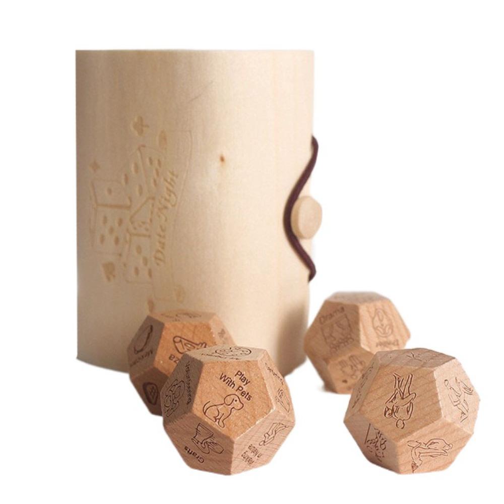 

Board Game Wooden Food Dice Game 12 sided Date Night Dice Christmas Birthday 1 set