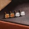 Exquisite 2024 Rose Flower Stud Earrings for Women - Light Luxury Autumn/Winter Accessory