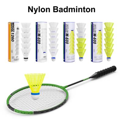 6 Pack Nylon Badminton Shuttlecocks Birdies Nylon Feather Shuttlecocks Badminton Balls for Indoor