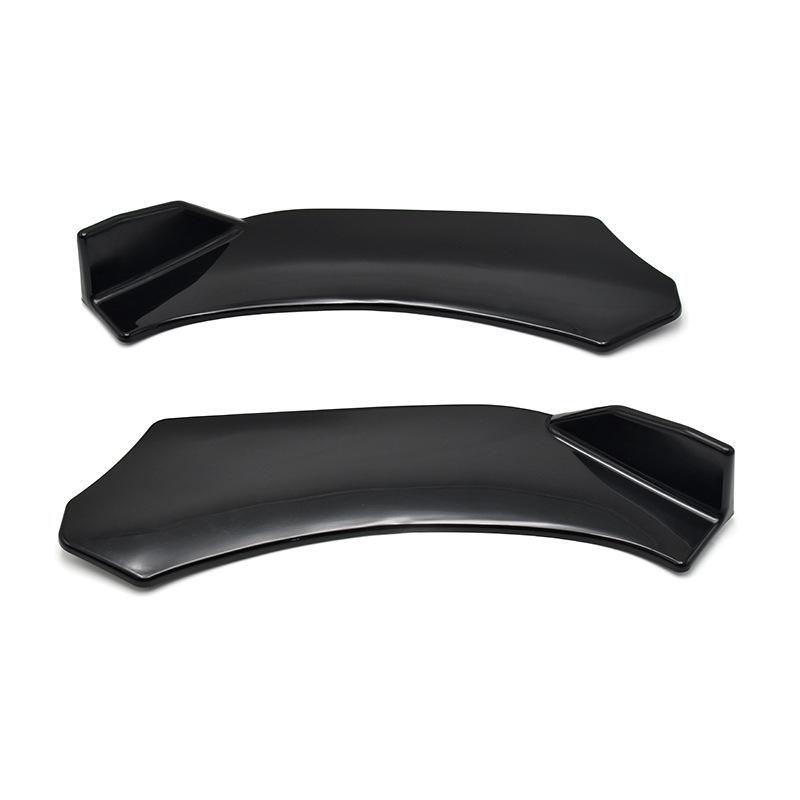 Universal Carbon Fiber Pattern Front Lip Kit for Cars - Three-Piece Accessory Set