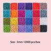 Yiwu 24 Farben 3mm Mix Saatperlen Set 12000 Stück pro Box für DIY Schmuck Perlen Halskette Armband Ohrring Herstellung Set