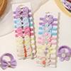 10pcs Cute Girls Nylon Flower Hair Ties Candy Elastic Bow Hair Bands Pigtails Hair Rope Rubber Hair Gum Scrunchies Accessories